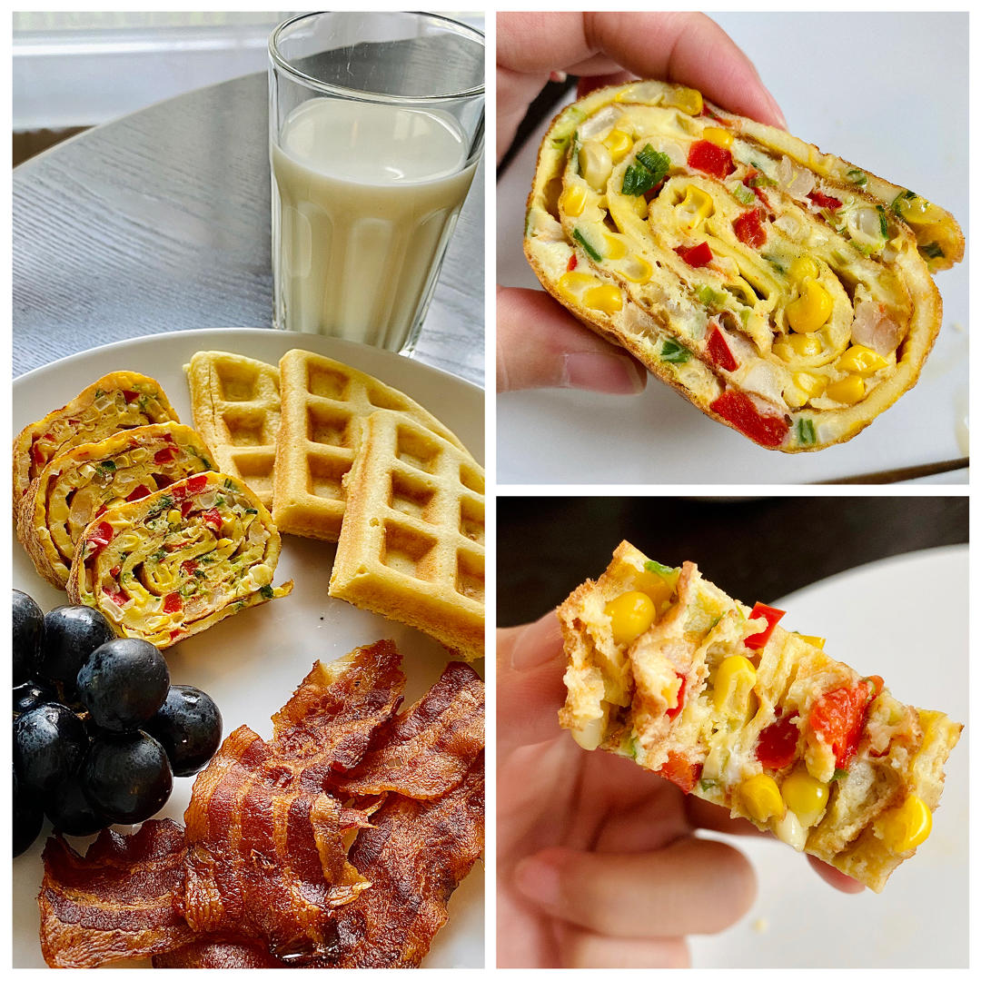 周末早餐鸡蛋卷