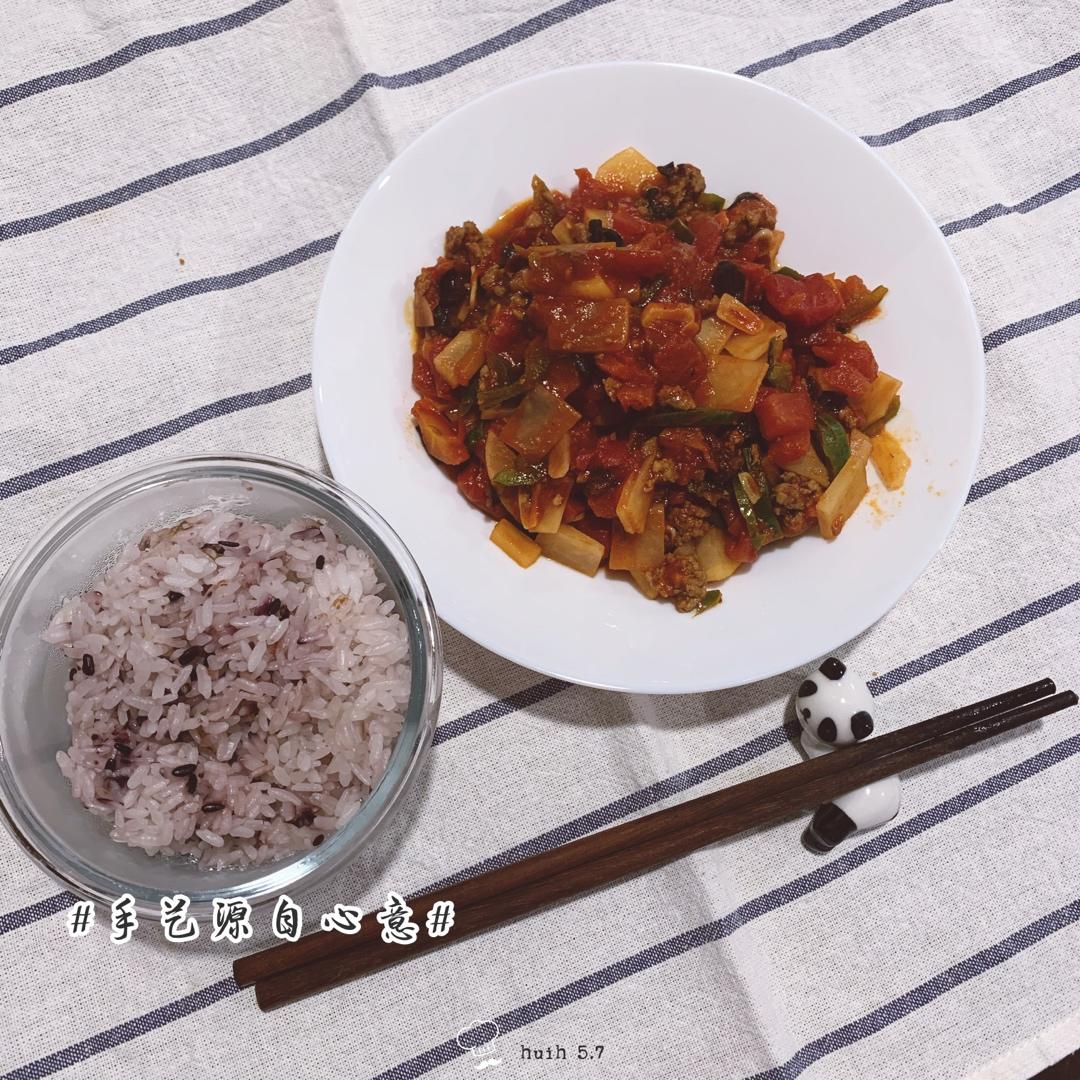 超级下饭菜红绿灯（番茄辣椒炒土豆）