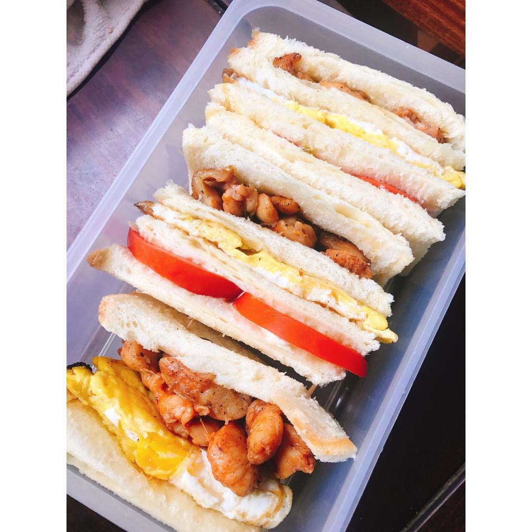 黑椒鸡排三明治