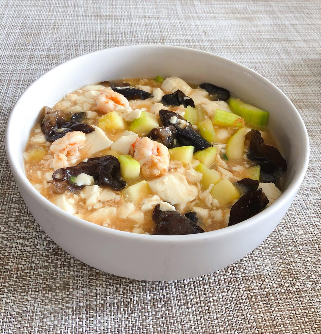 虾仁豆腐煲