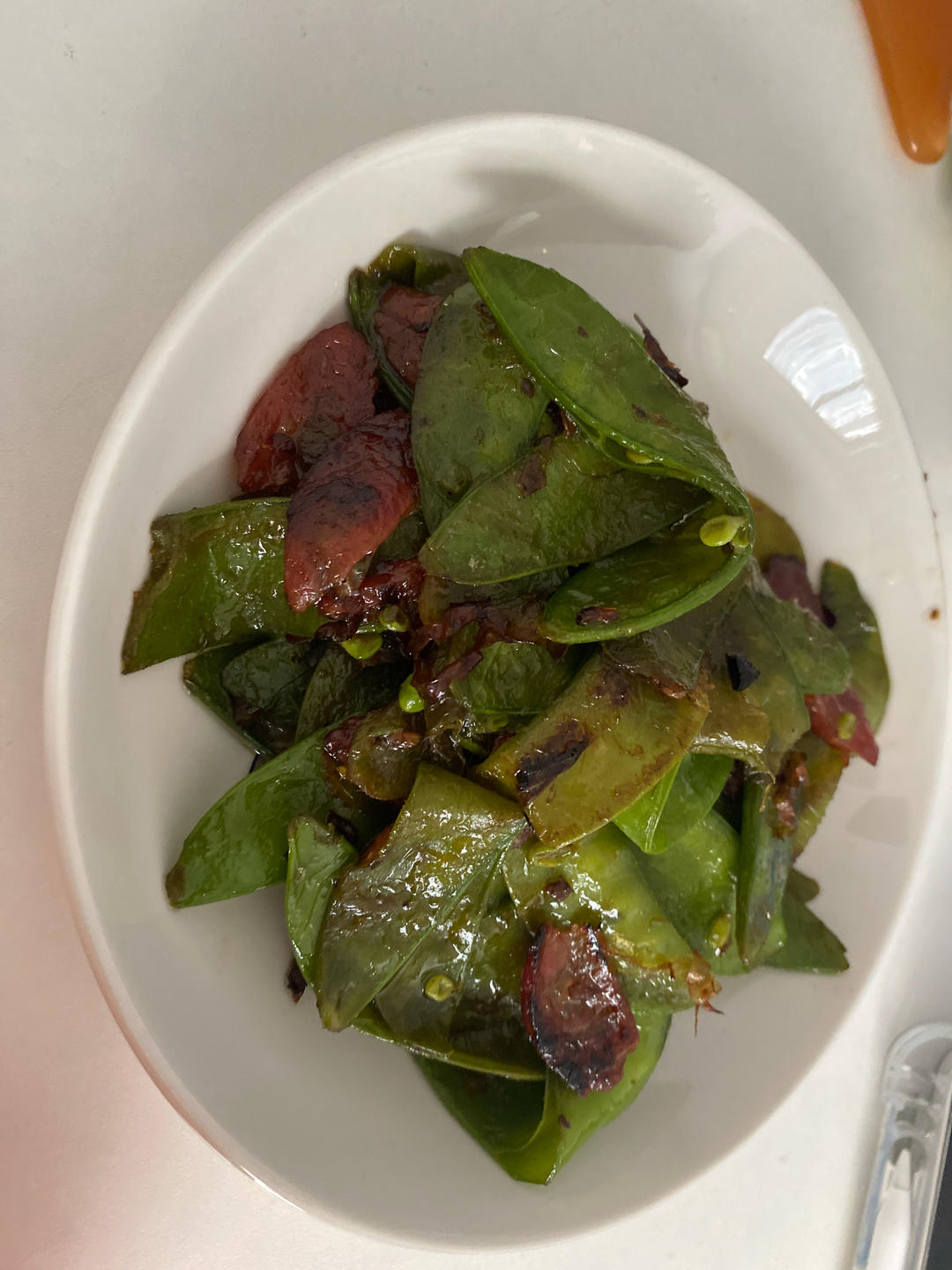 超简单的荷兰豆炒腊肠