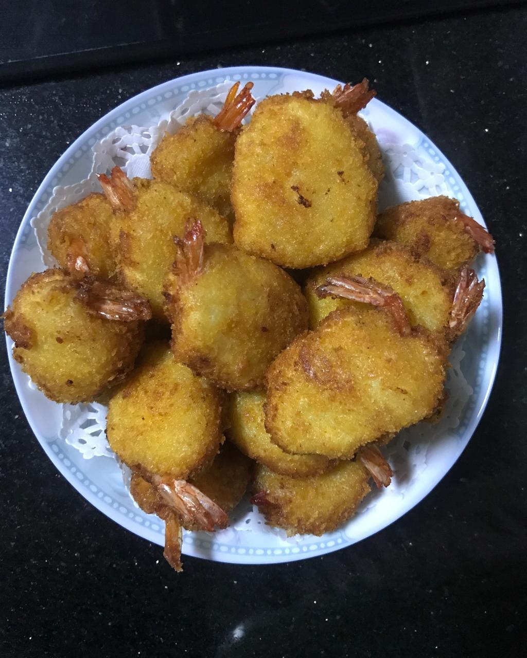 土豆泥鲜虾球
