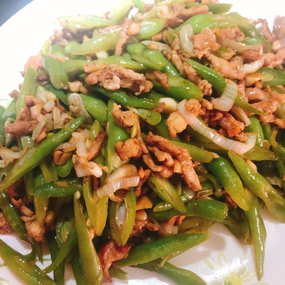 豆角炒肉