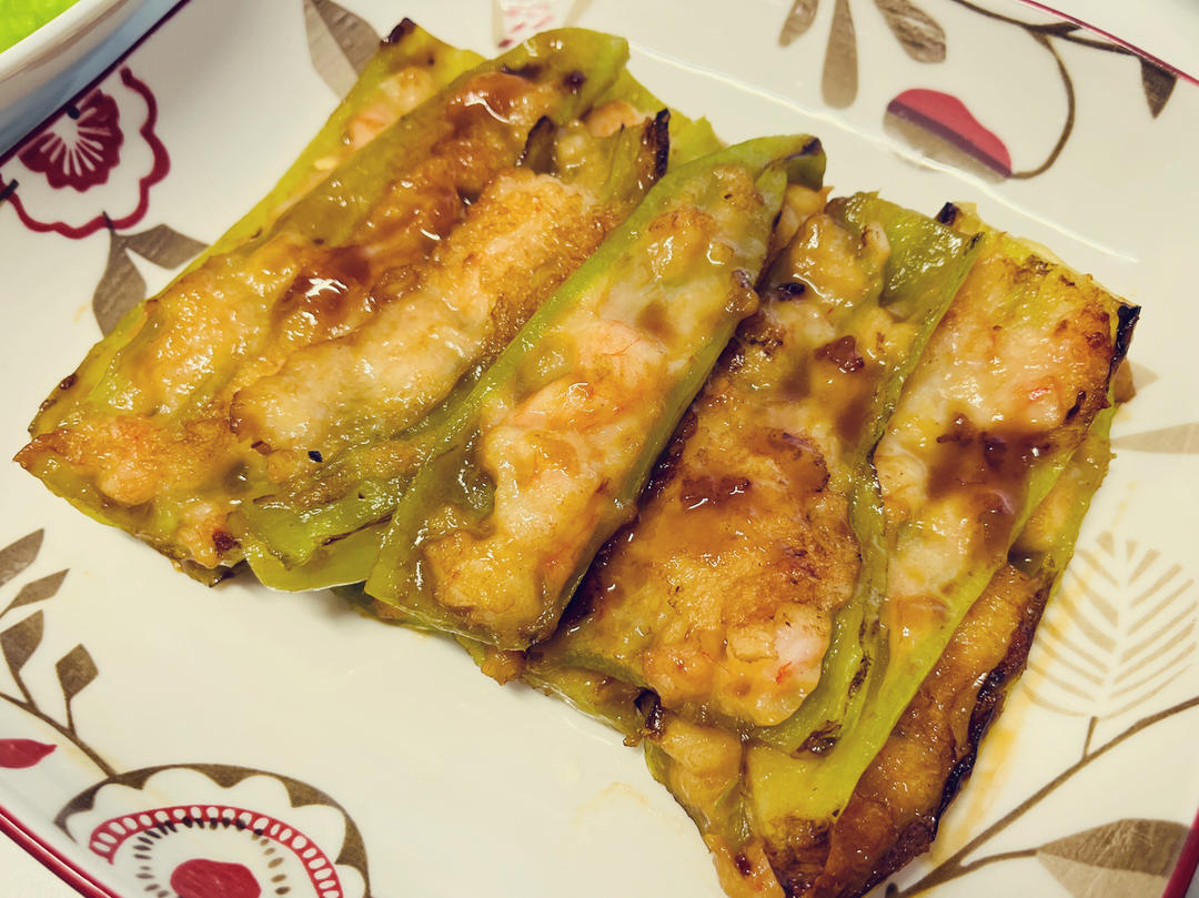 青椒酿虾滑