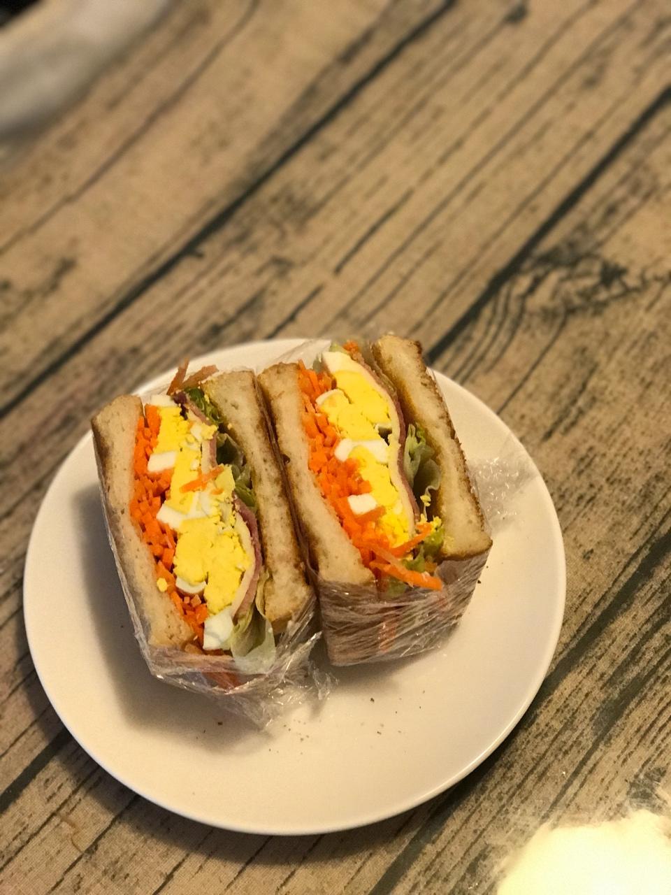 如何做超厚的沼三明治~详细tip！牛油果鸡蛋午餐肉三明治~