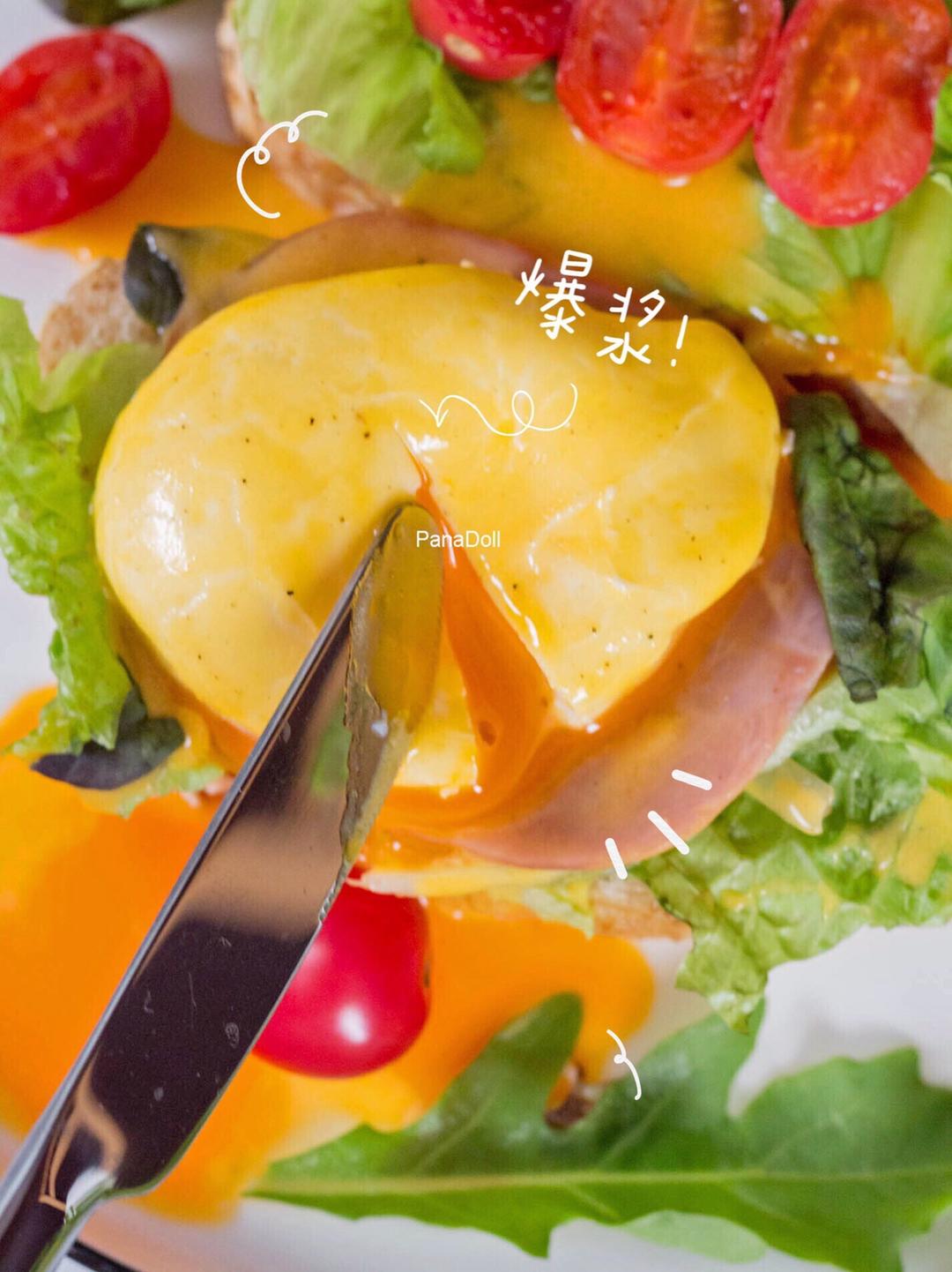 班尼迪克蛋Brunch，会爆浆的水波蛋~的做法