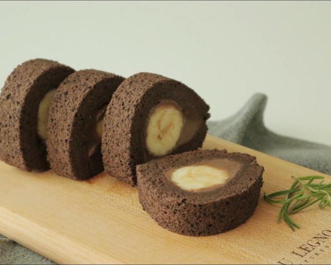 迷你香蕉巧克力蛋糕卷的做法