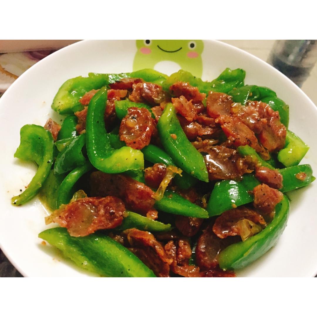 青椒炒香肠