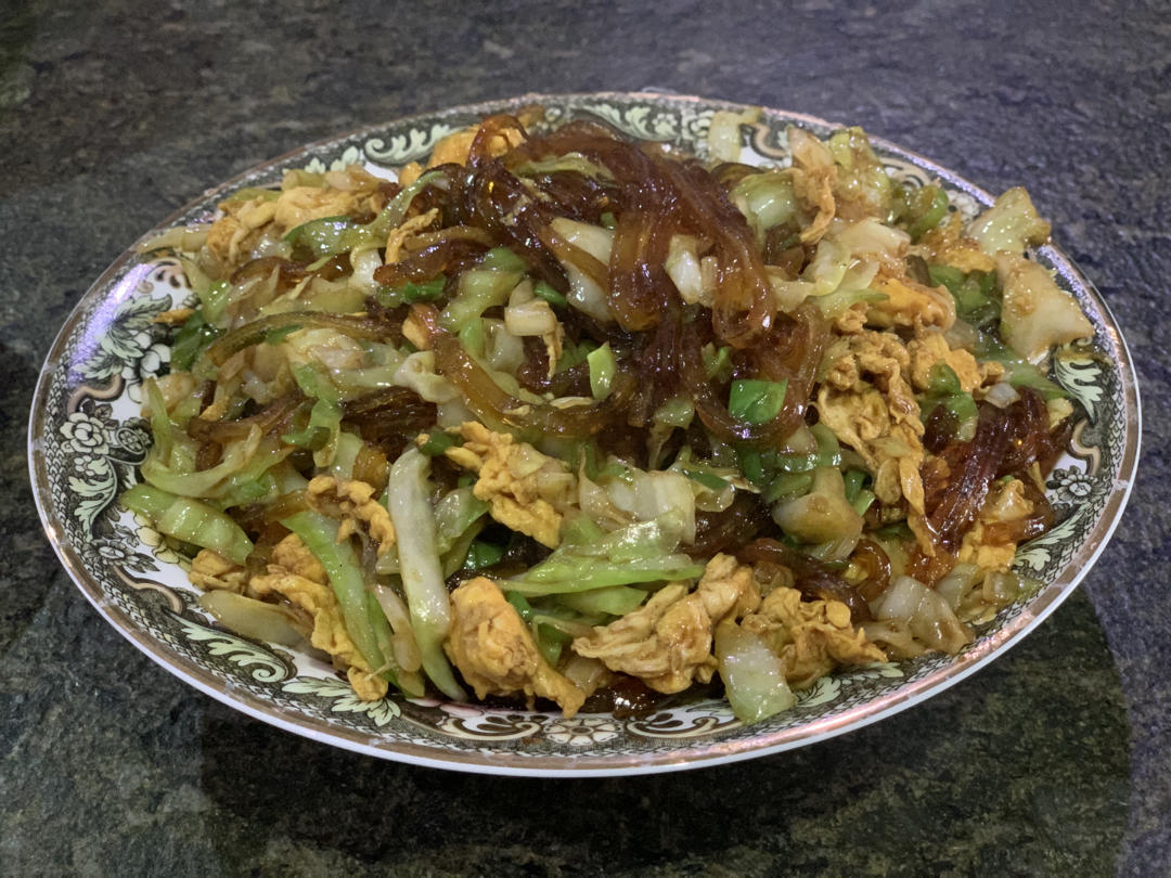 大头菜粉条炒鸡蛋