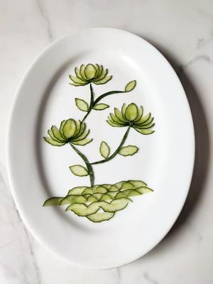 简单美丽的🌺黄瓜花盘饰的做法 步骤13