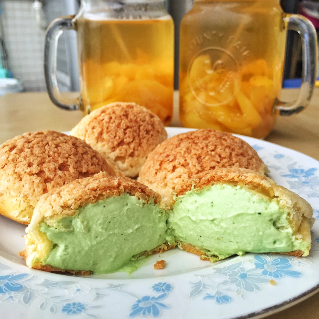 浓郁抹茶酥皮泡芙