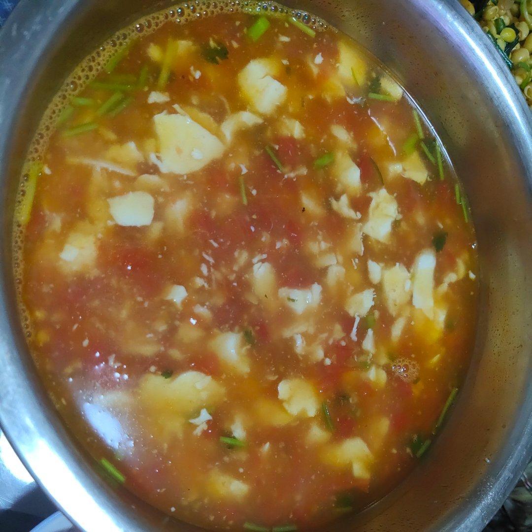 番茄豆花汤