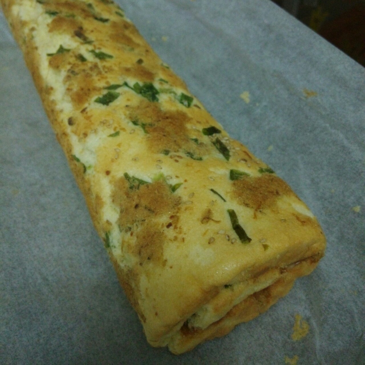 香葱肉松蛋糕卷