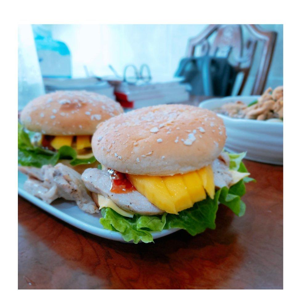 芒果甜辣鸡肉三明治or汉堡随便你【健康一手握】