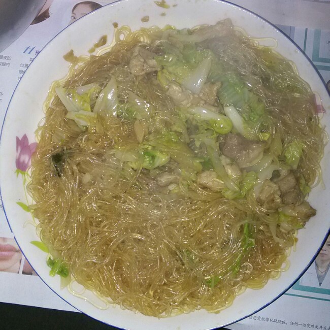 肉末（肉丝）炒粉丝