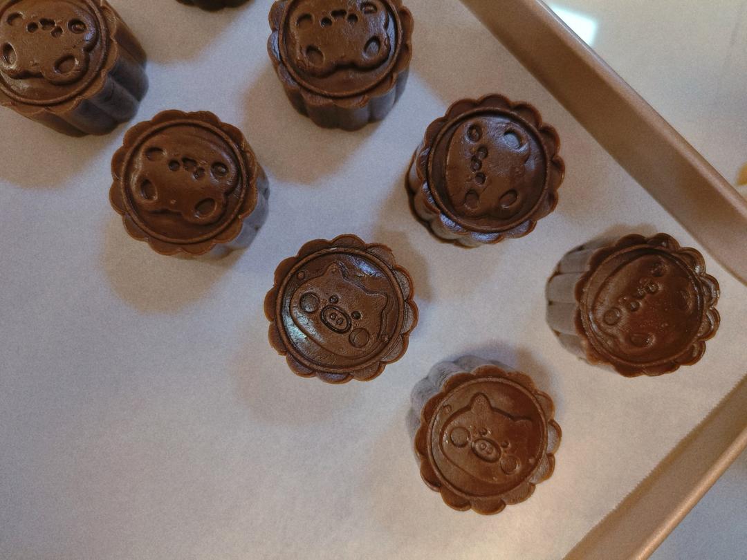 低成本复刻星巴克同款『摩卡蓝莓乳酪月饼』不裂不塌，做法简单！