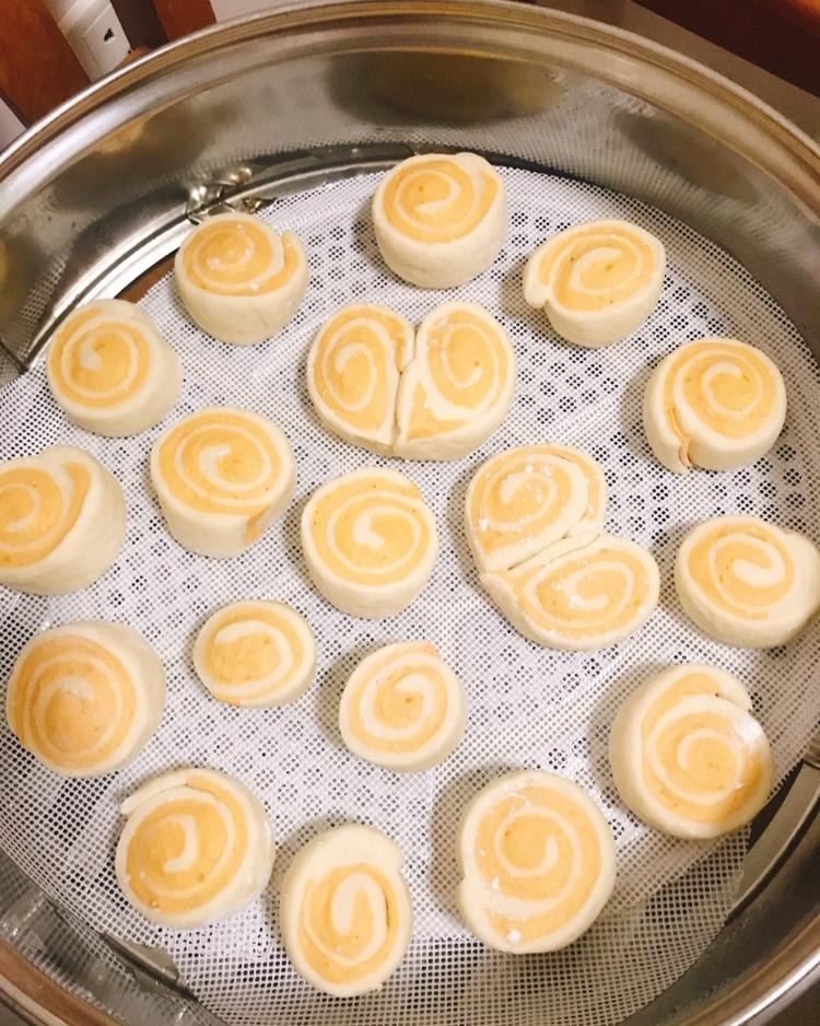 黑米双色馒头花卷（一次发酵）