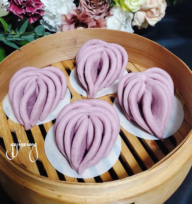 超简单的紫薯心形花卷（暄软Q弹.健康美味）的做法