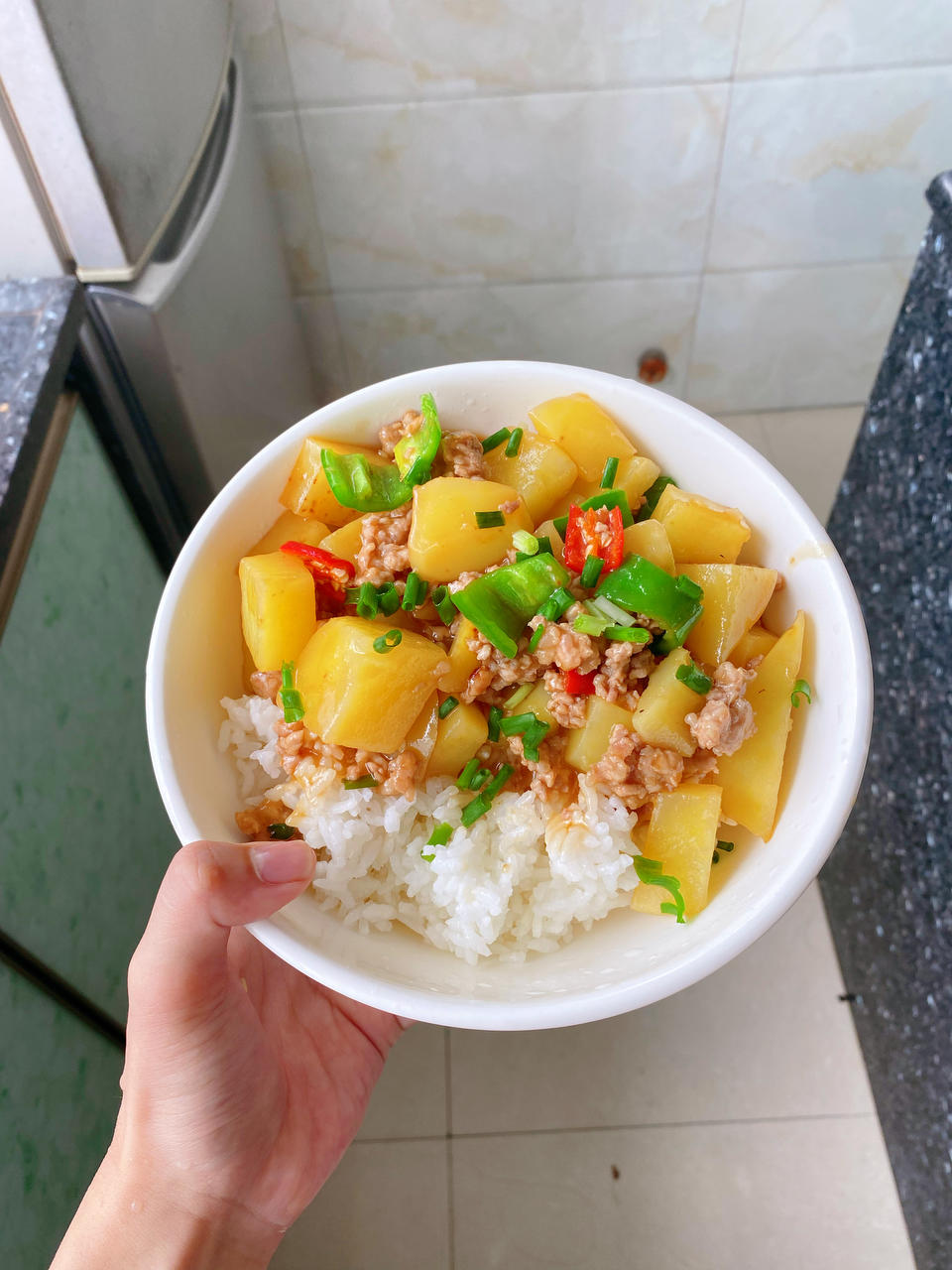 巨下饭的家常菜，好吃到爆炸的肉末土豆丁❗️