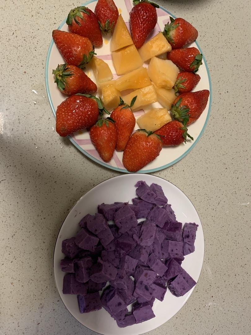 Q弹紫薯牛奶小方