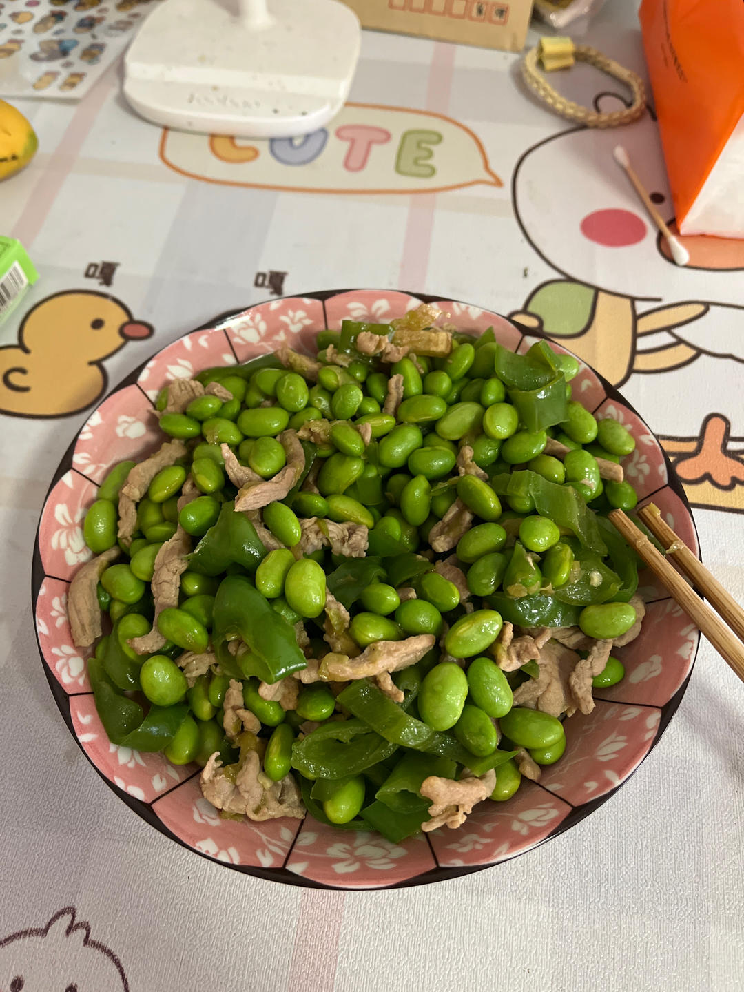 超下饭！！青椒毛豆肉丝