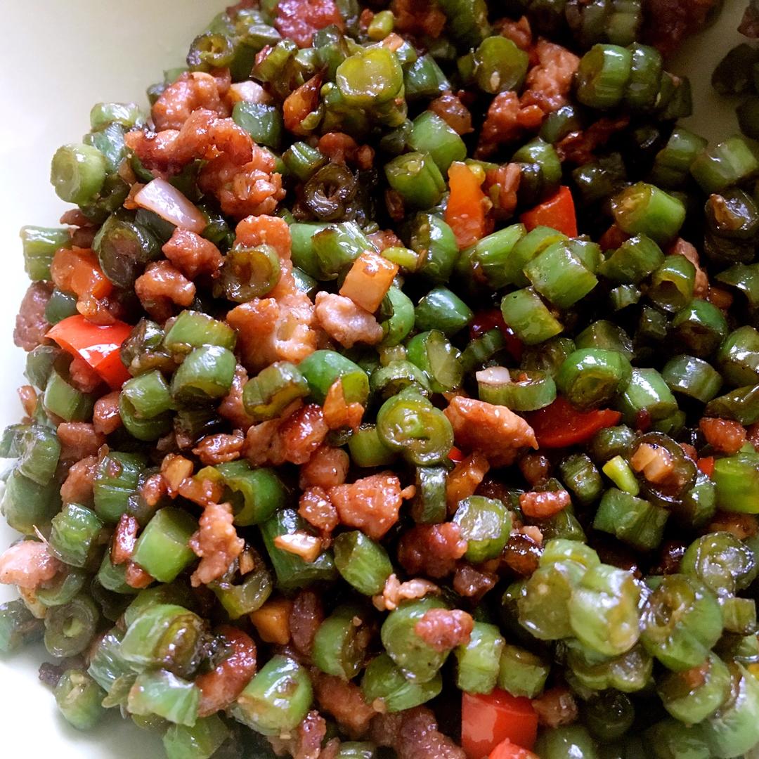 肉沫豆角下饭菜