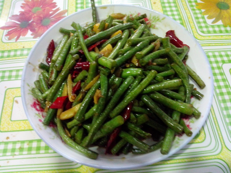 蒜泥炒豇豆