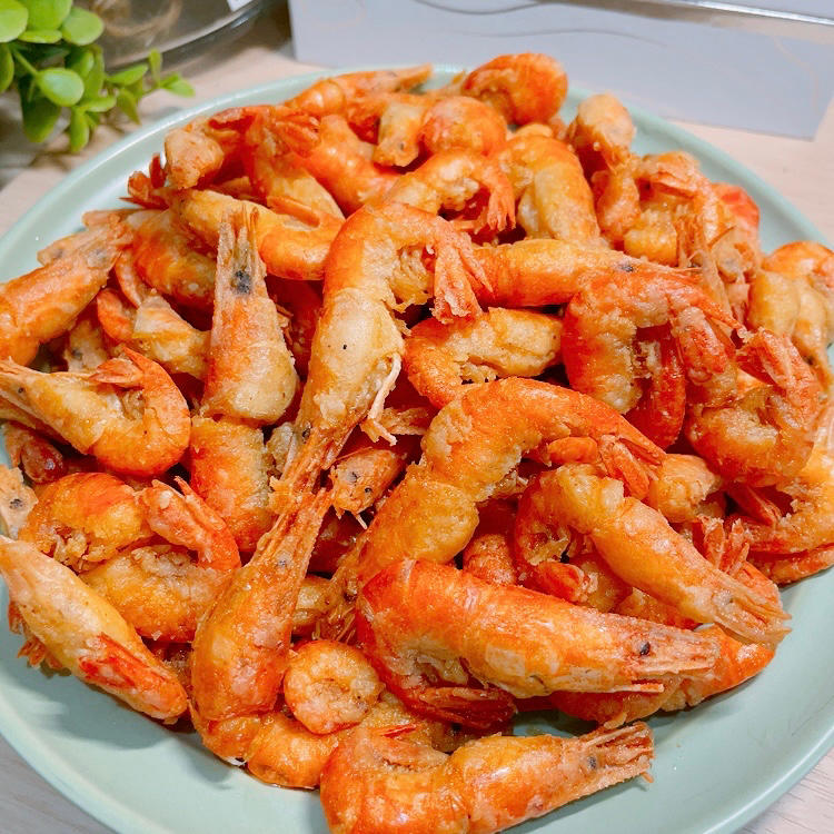 不加盐的油爆河虾