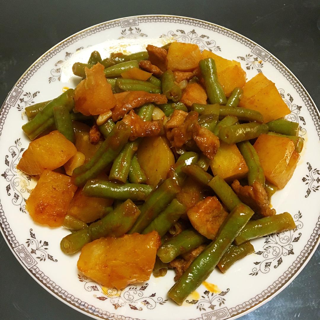 土豆炖豆角