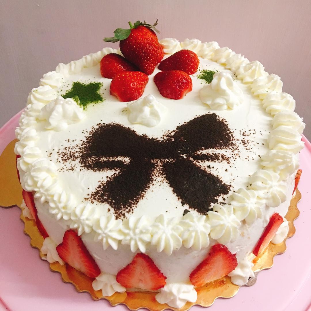 八寸戚风蛋糕（生日蛋糕坯）附六寸配单