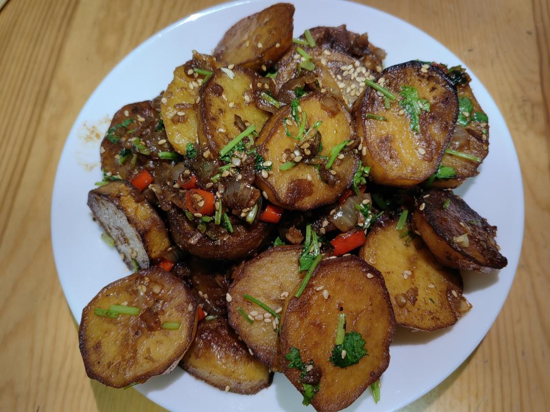 孜然香辣煎小土豆
