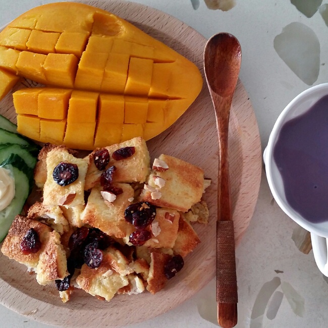 焗烤蔓越梅吐司布丁