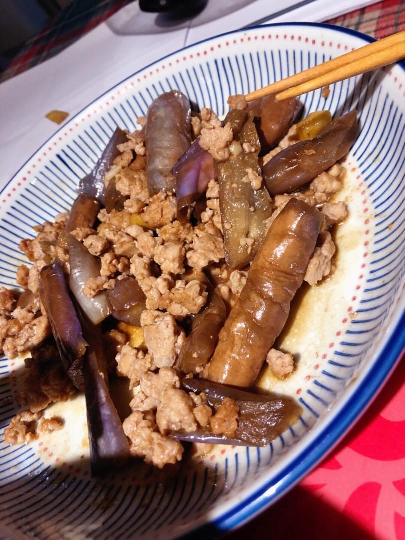 红烧肉沫茄子