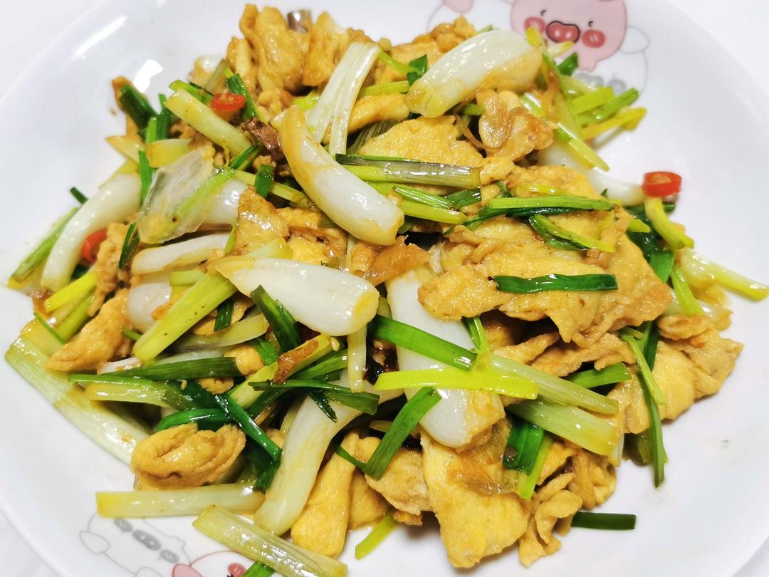 妈妈种的荞头之荞头炒蛋