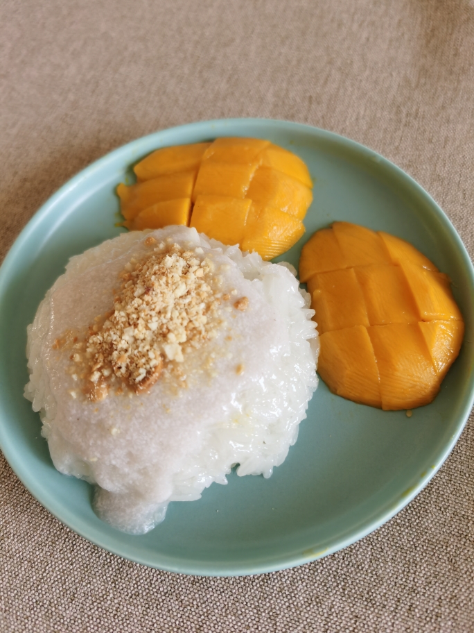 芒果糯米饭 Mango sticky rice的做法