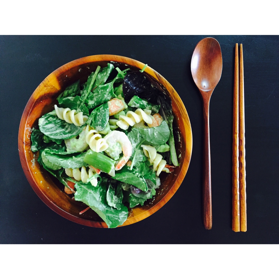 虾仁牛油果意面