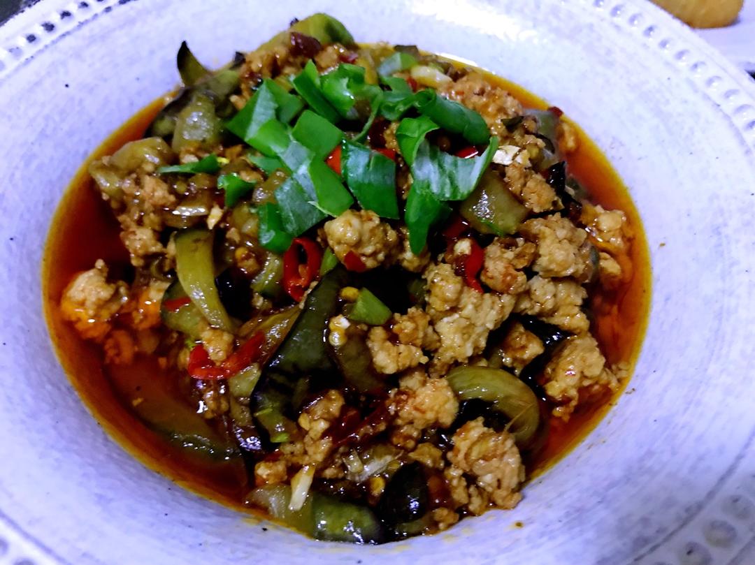 红烧肉沫茄子