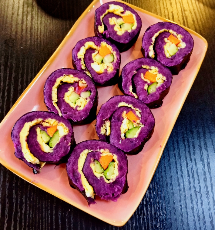 紫薯寿司卷的做法