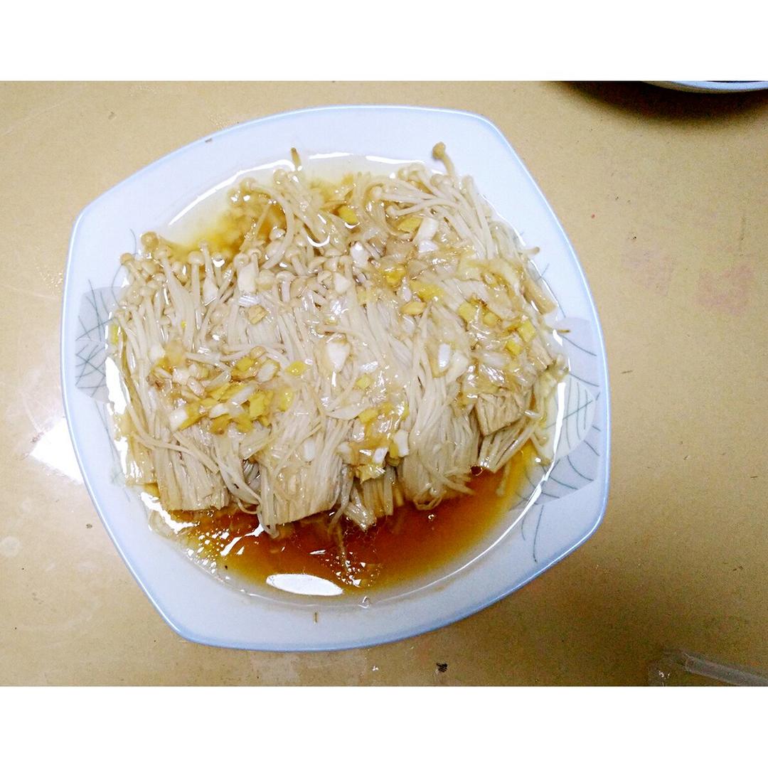 葱油蒸金针菇