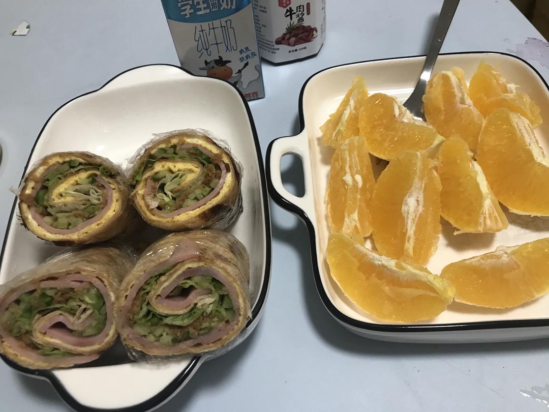 肉松火腿鸡蛋卷