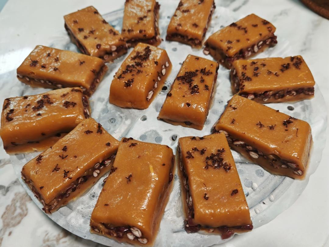 消耗糯米粉，红豆糯米糕，桂花糕，糯叽叽，非常好吃