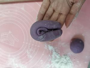 紫薯爱心馒头，紫薯火腿卷的做法 步骤11