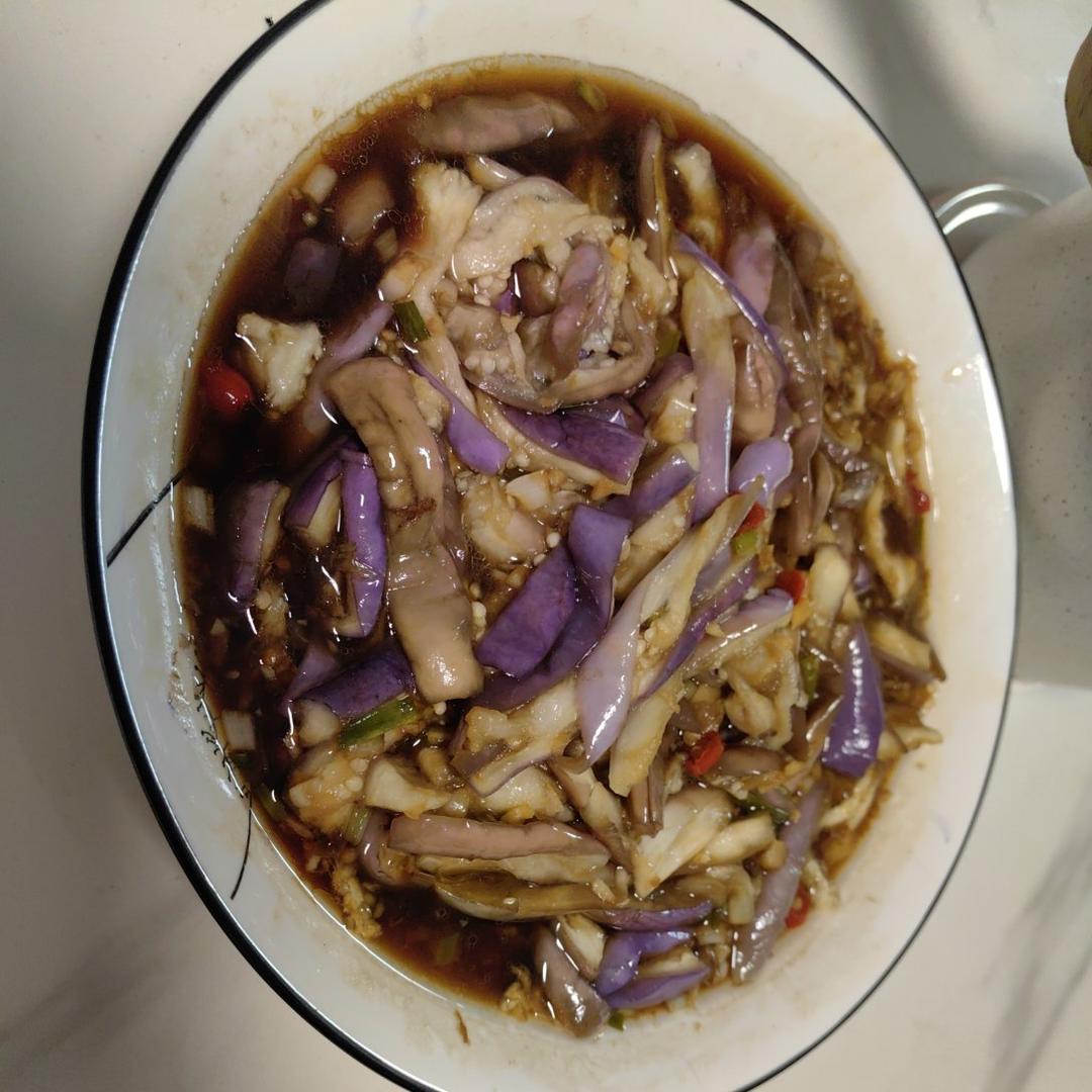 不变色手撕蒸茄子丨凉拌茄子