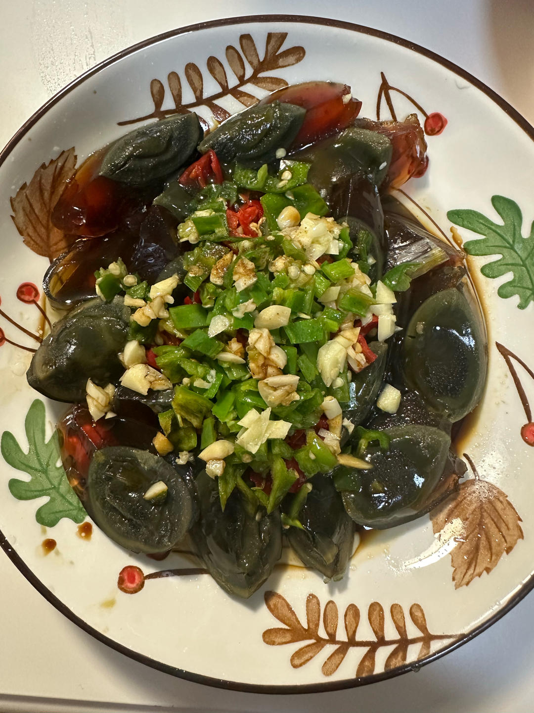 凉拌皮蛋（青椒皮蛋）