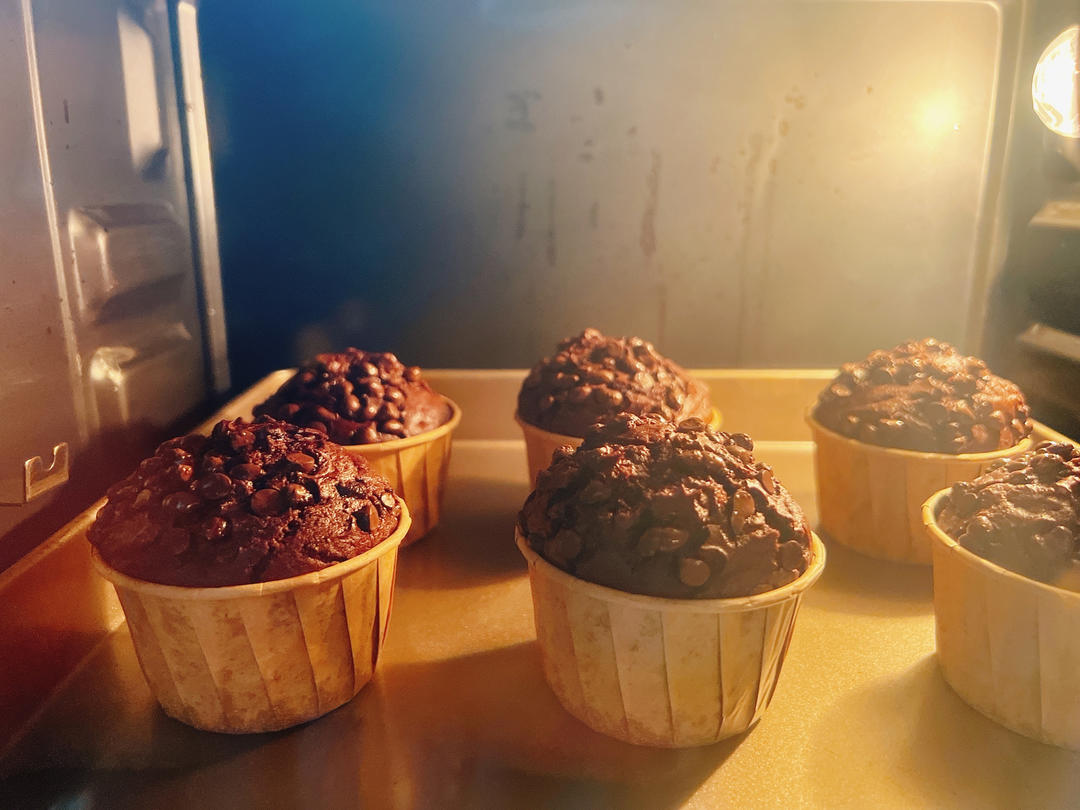 在家做巧克力蘑菇头麦芬蛋糕🍫