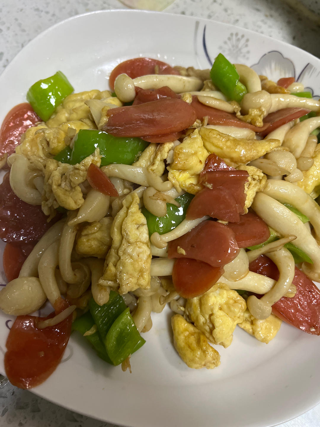 白玉菇炒火腿