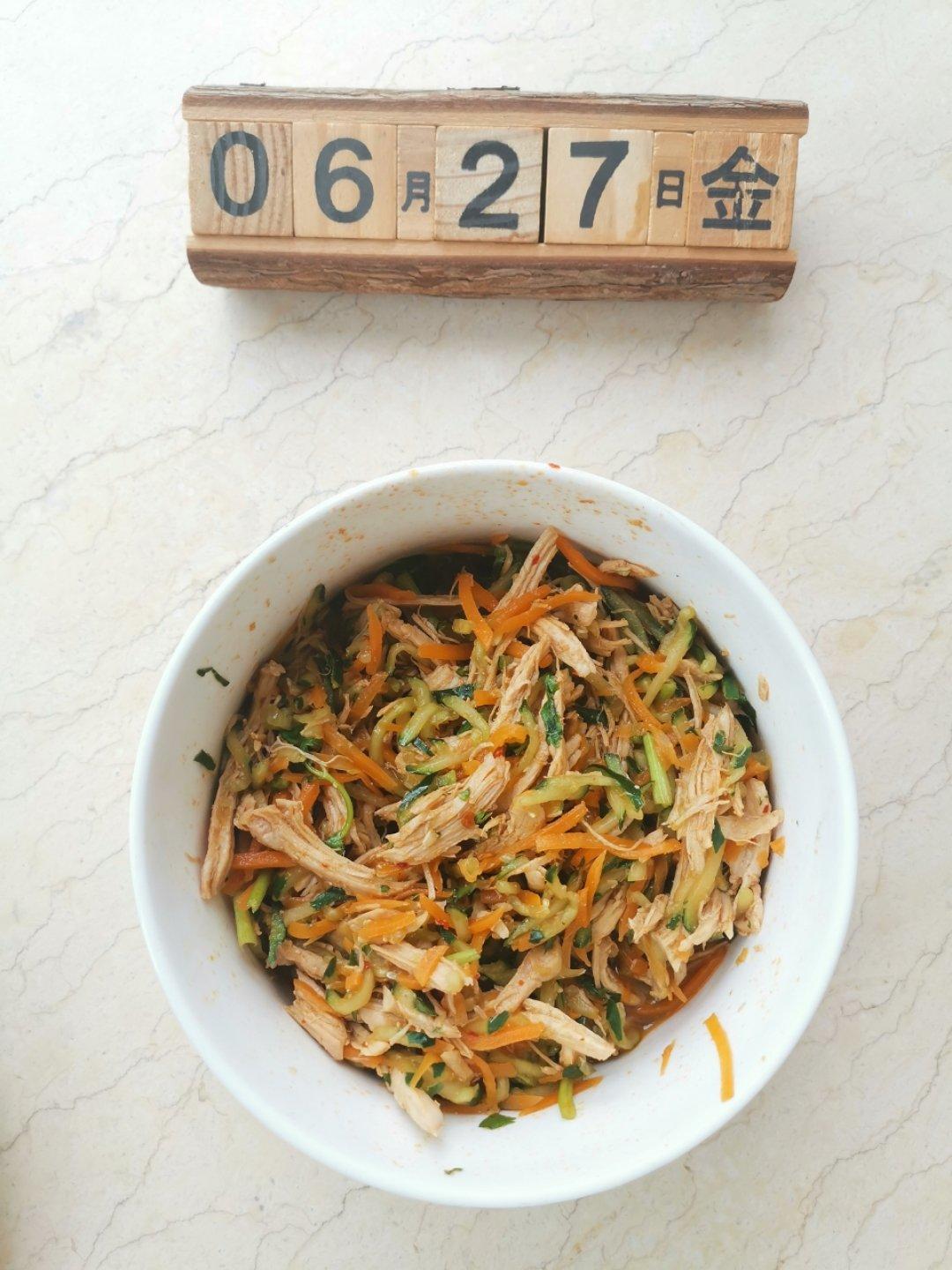 减脂健身｜凉拌手撕鸡丝（香辣&麻油版）