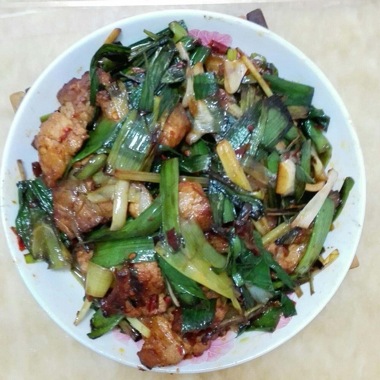 老丁的私房菜-蒜苗回锅肉