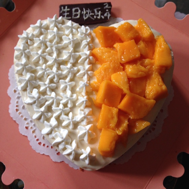 小清新芒果慕斯蛋糕