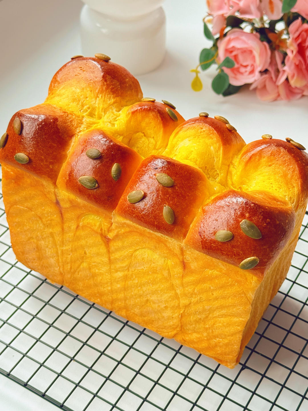 北海道南瓜吐司❗️这个吐司会发光🔥太软了的做法